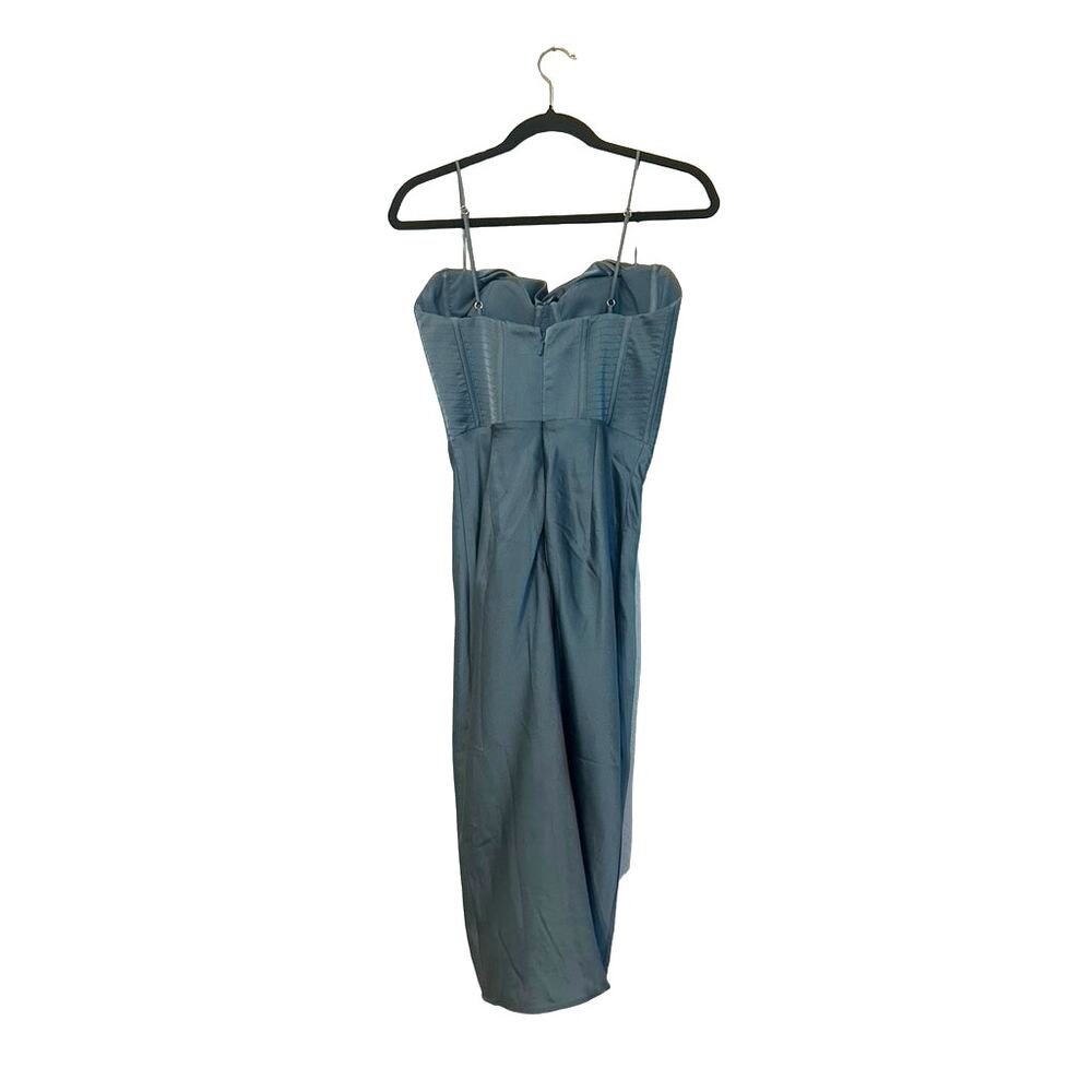 NWOT House of CB Myrna Aegean Blue Corset Midi Dress - Picture 5 of 8